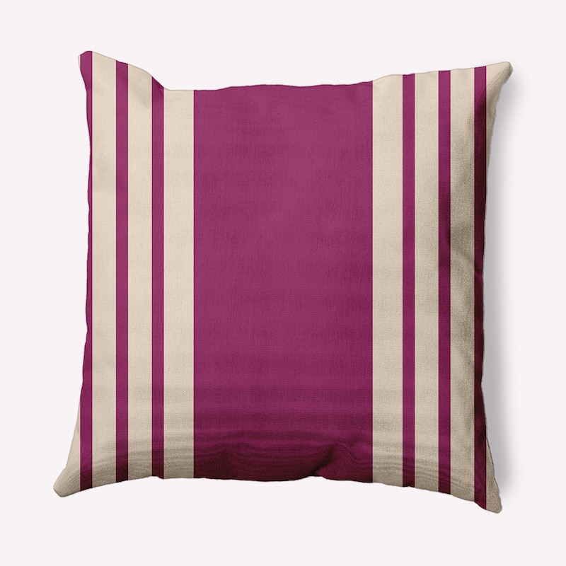 Stripe Indoor/Outdoor Throw Pillow - 20" x 20" - Dusty Rose