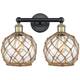 Option Black Antique Brass / Clear Glass with Brown Rope