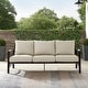 preview thumbnail 2 of 10, Crosley Kaplan Outdoor Metal Sofa - 79"W x 30.5"D x 32"H