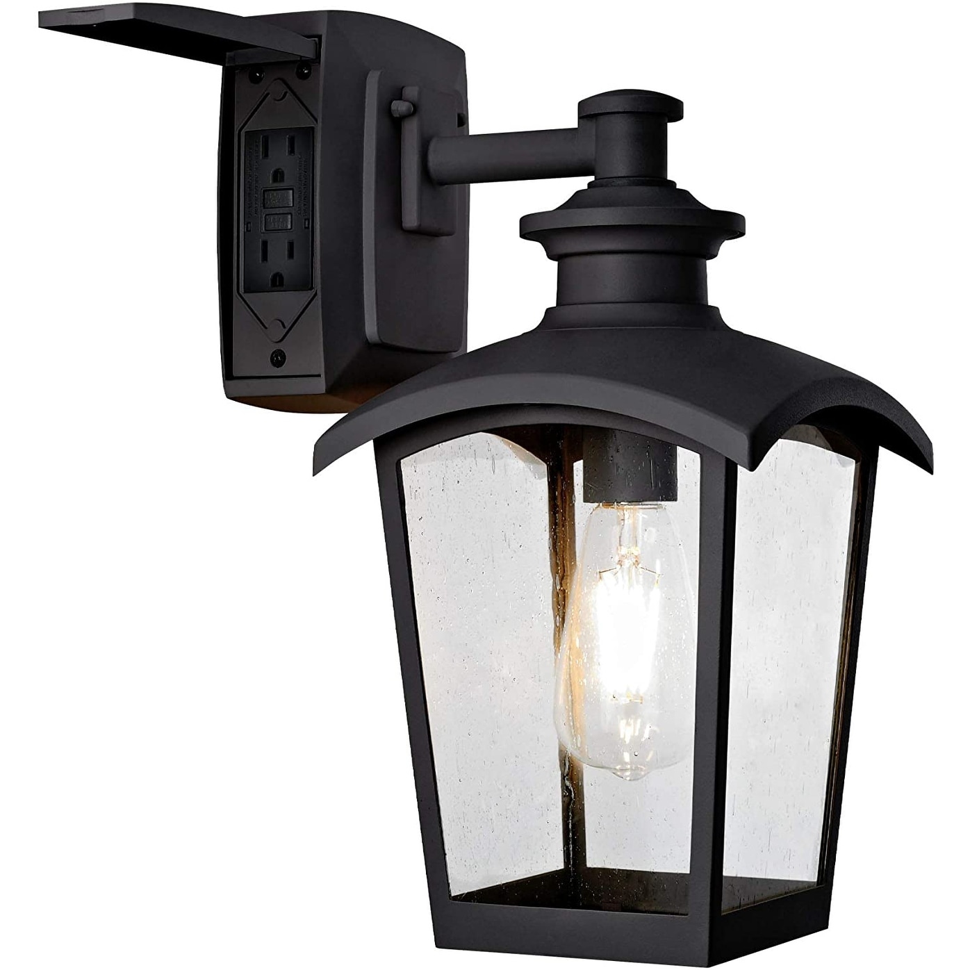 porch light with receptacle