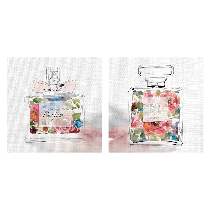 Chic Flower Perfume I, II by Carol Robinson Canvas Art Prints