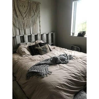 All Natural Prewashed Yarn Dye Cotton Chambray Duvet Cover Set - Luxurous Soft, Wrinkled Look, Eco-Friendly Package