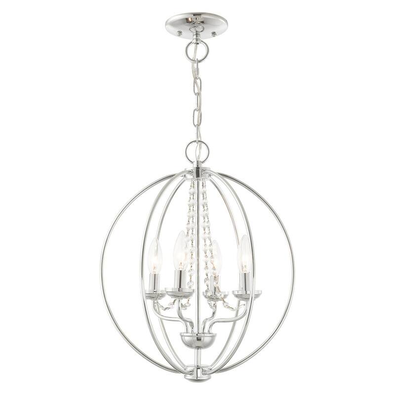 Livex Lighting 4-light Chandelier, 40914-05 - 15" DIA 17" H