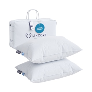 Lincove Cloud Canadian Down Luxury Sleeping Pillow - 600 Fill Power, Made in Canada