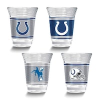 Curata Nfl Indianapolis Colts 4-piece 2 Oz. Shot Glass Set - Bed Bath 