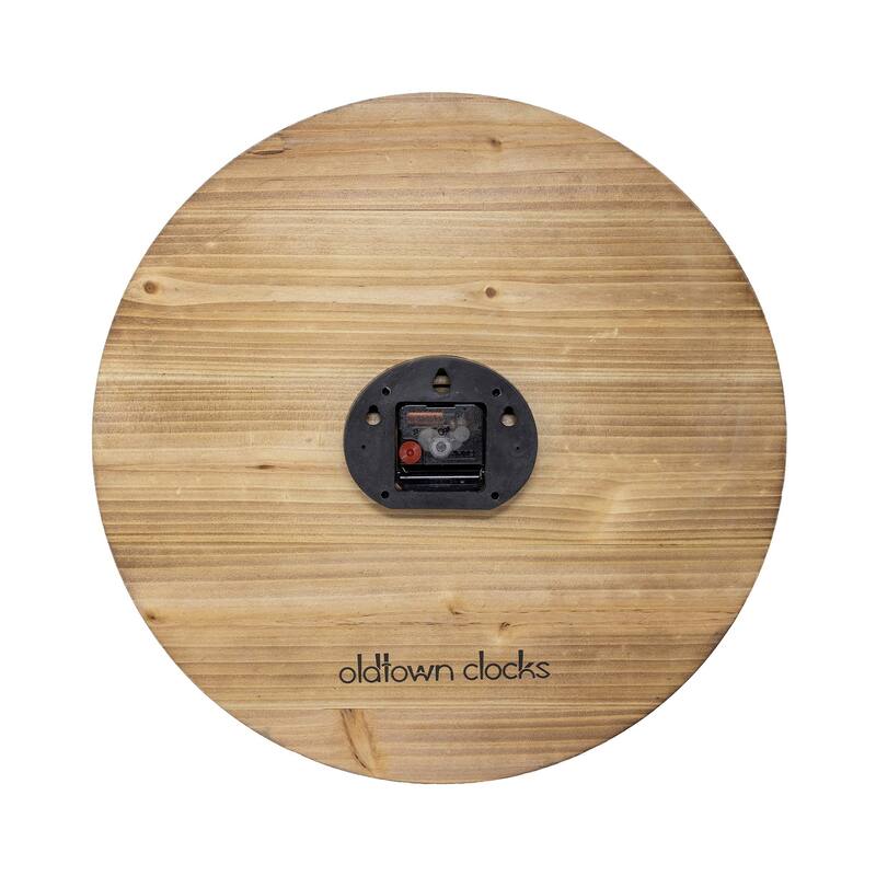 18" Wooden Multi Color Rustic Farmhouse Wall Clock (Wood, 18 inch)