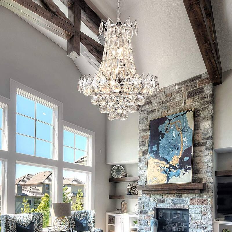 Maxax 6 - Light Unique / Statement Empire Chandelier with Crystal Accents