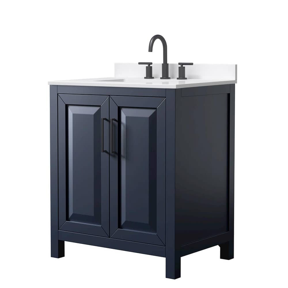 Daria 30-inch Single Vanity, 3 Hole Quartz Top