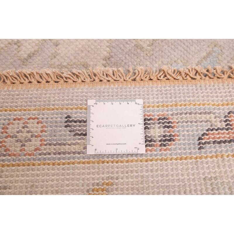 ECARPETGALLERY Hand-knotted Modern Oushak Grey Wool Rug - 8'1 x 10'4