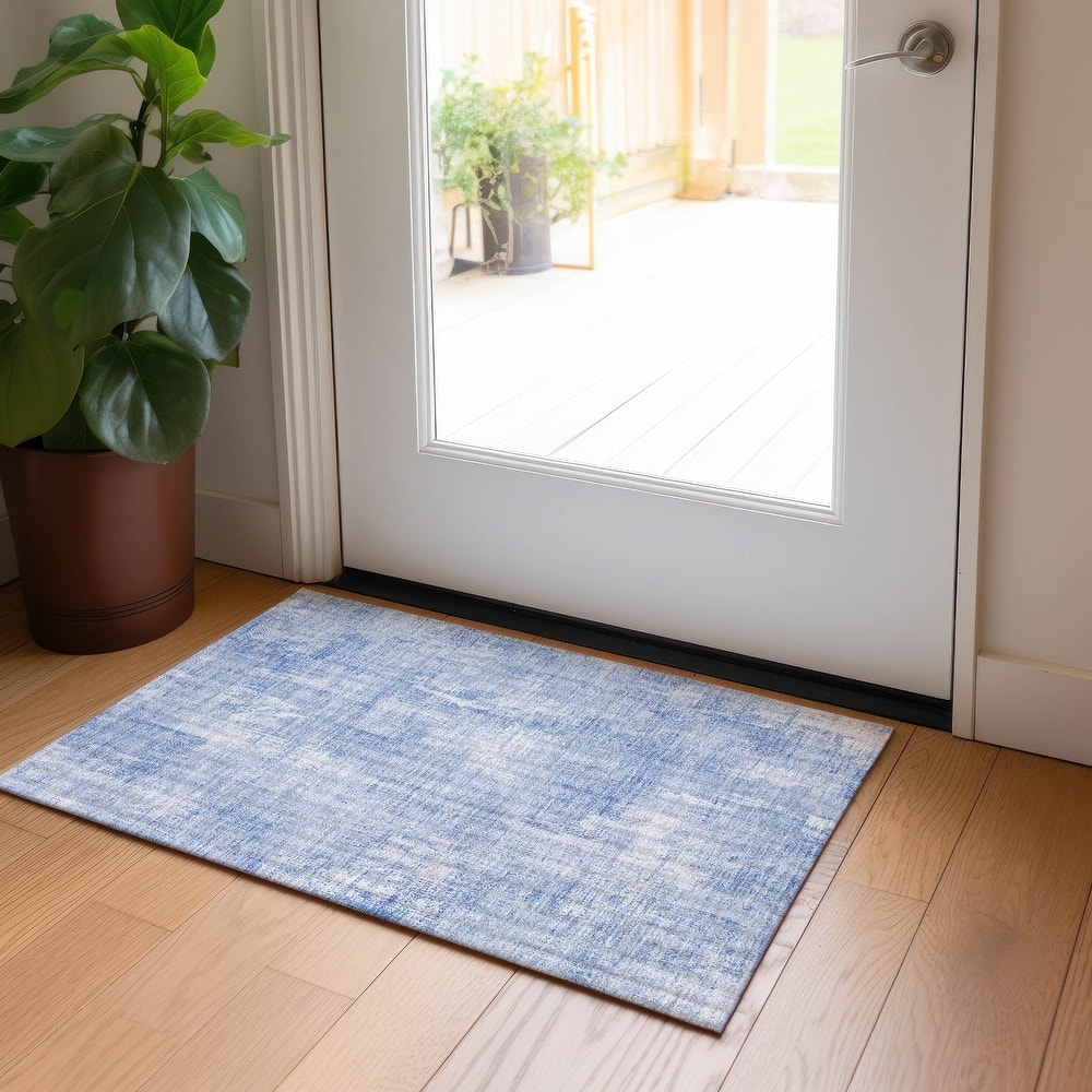 Machine Washable Indoor/ Outdoor Chantille Boho Abstract Rug