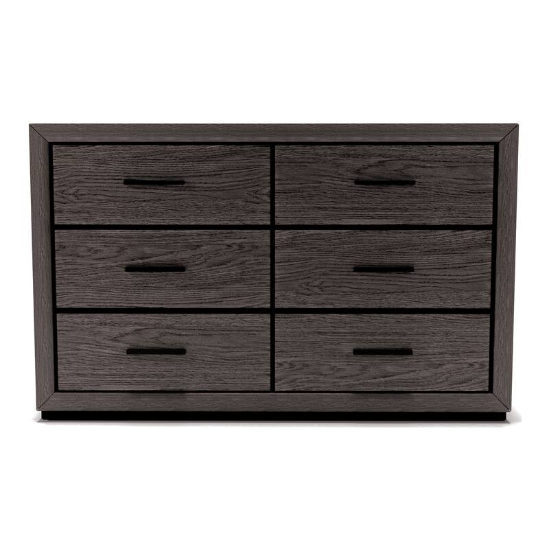 Rothwell Contemporary Grey 59-inch Wide 6-Drawer Horizontal Wood Dresser by Furniture of America