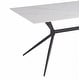 preview thumbnail 38 of 131, Elega Modern Sintered Stone Dining Table Modern Trestle Base Powder-Coated Steel Frame Kitchen Table - 47"-71"