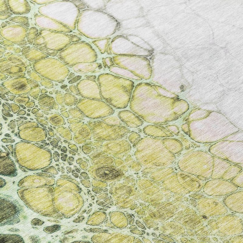 Machine Washable Indoor/ Outdoor Chantille Abstract Cobblestone Rug