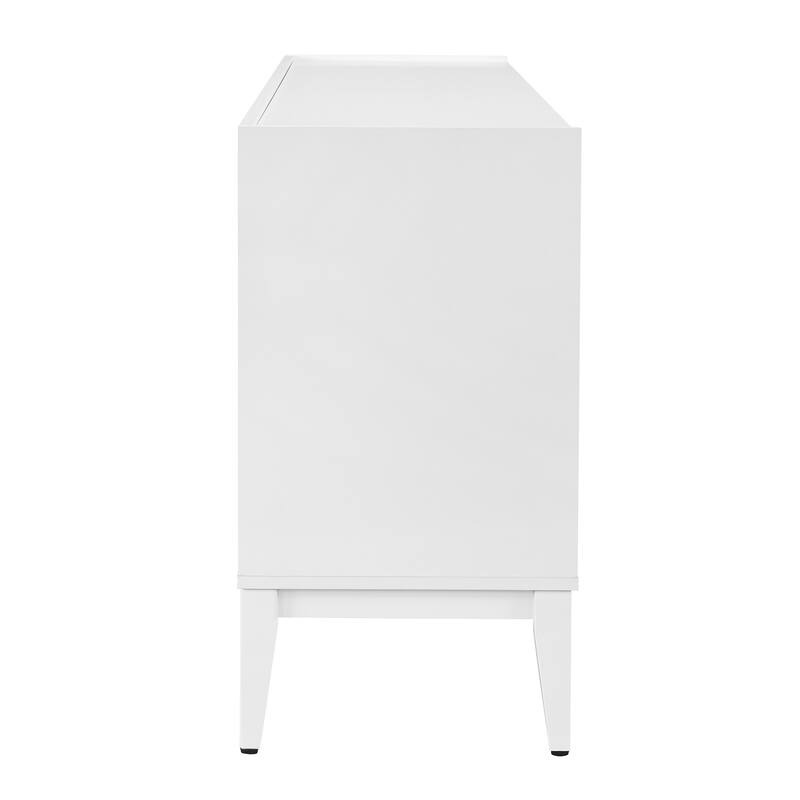 Four-Door Storage Cabinet Wooden Sideboard Cabinet, Adjustable Shelf