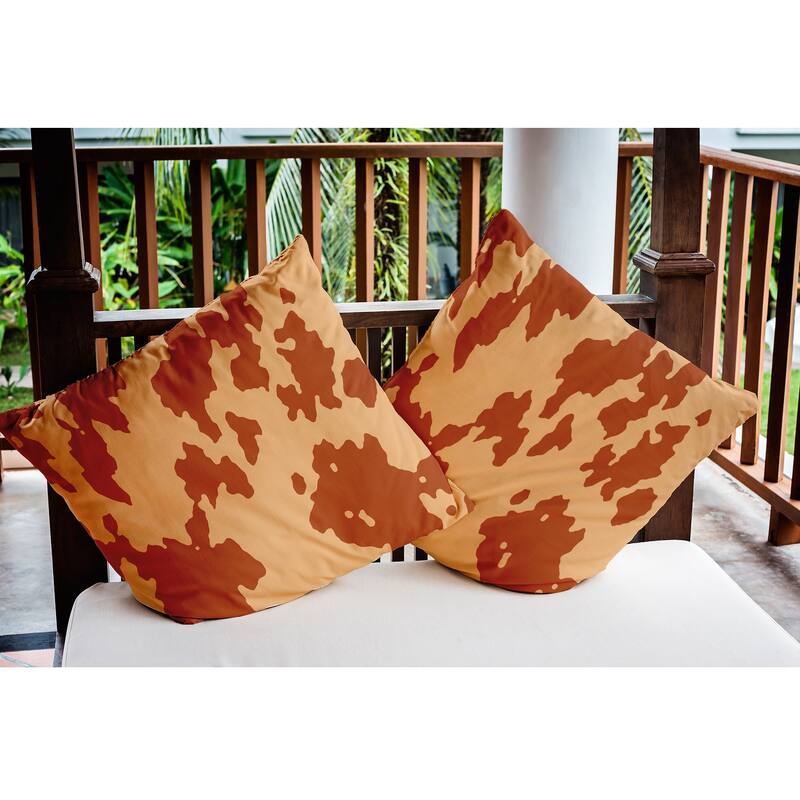 Moo Print Indoor/Outdoor Throw Pillow