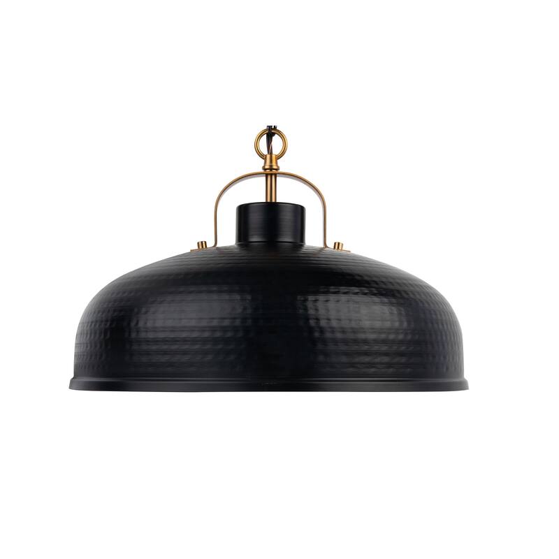Brio Lighting Ambert 1 Light Rustic Farmhouse Metal Pendant Light