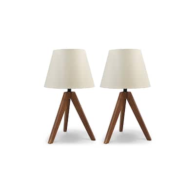 Signature Design by Ashley Laifland Wood Table Lamp (Set of 2) - 13.75" W x 13.75" D x 23.75" H