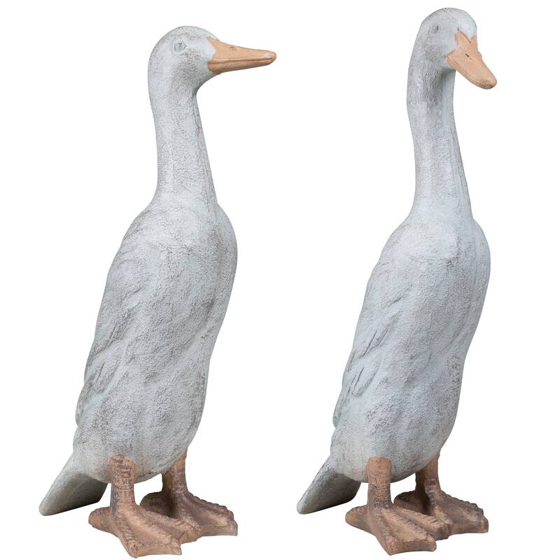 Ducks Outdoor Garden Statues - 17.25" - Set of 2