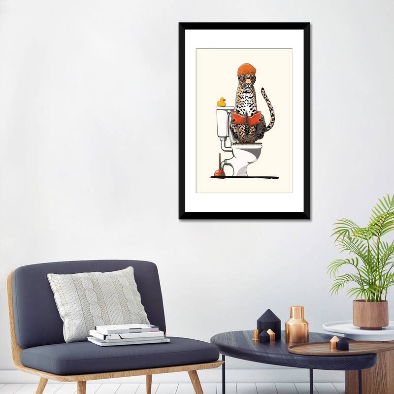 iCanvas "Leopard On The Toilet" by WyattDesign