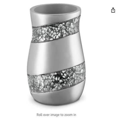 Creative Scents Silver Mosaic Gray Bathroom Tumbler