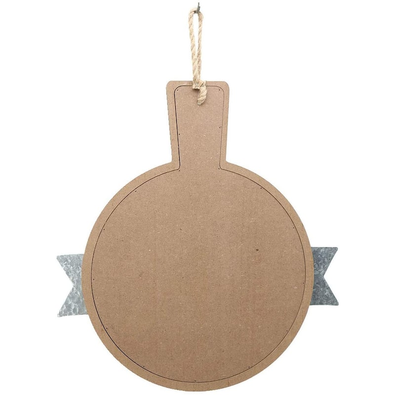 Farmer's Market Open Daily Wood and Metal Circular Hanging Decor