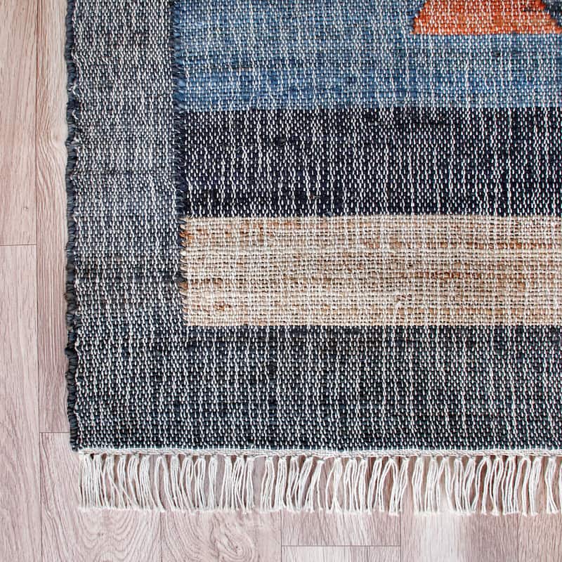 Neero Southwestern Geometric Multicolored Handmade Indoor Area Rug by Sevita