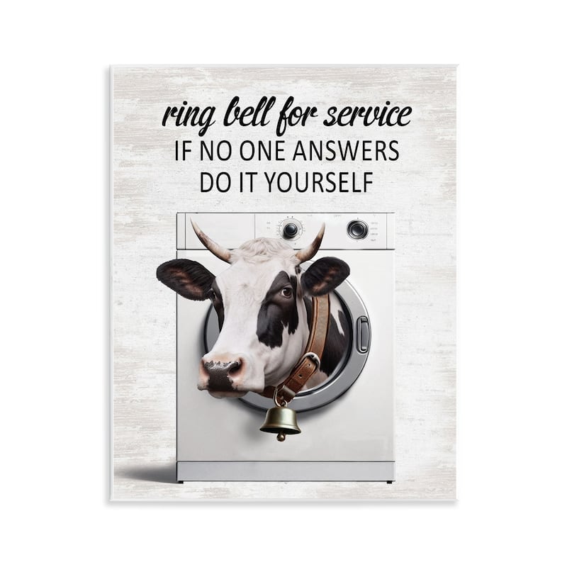 Stupell Sassy Cow Laundry Wall Plaque Art Design By Lettered and Lined - 11 x 14