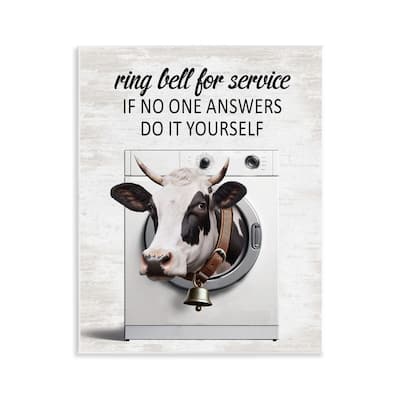 Stupell Sassy Cow Laundry Wall Plaque Art Design By Lettered and Lined