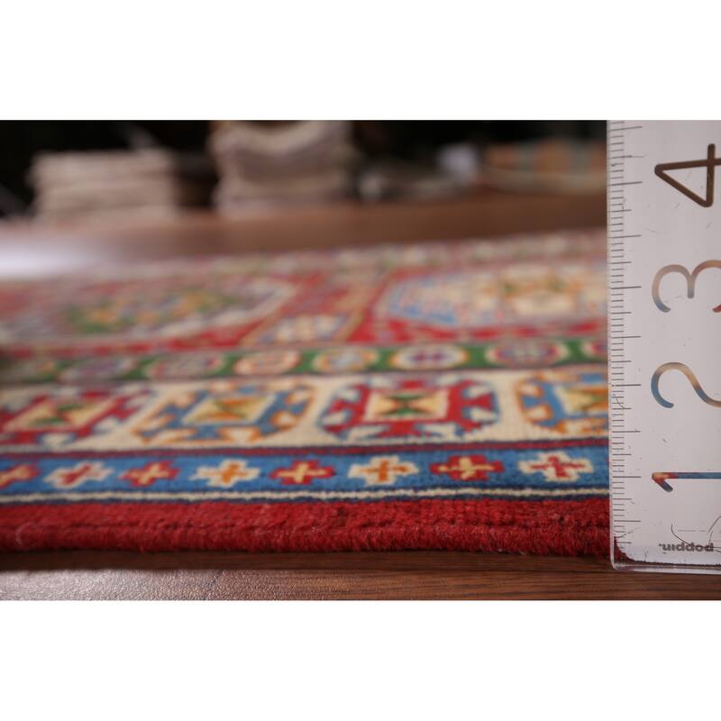Kazak Oriental Runner Rug Handmade Traditional Red Wool Carpet - 2'9" x 13'1"