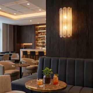 2-Light Modern Brass Gold Wall Sconce（set of 1)