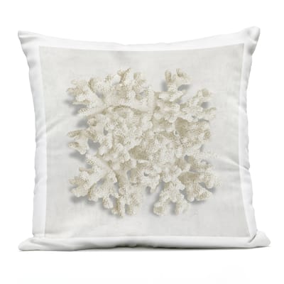 Stupell Aquatic Neutral Coral Printed Outdoor Throw Pillow Design by Caroline Kelly