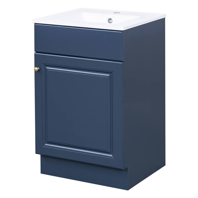 Christopher Knight Home - Ethan 20" Bathroom Wooden Vanity with Sink and Storage Cabinet