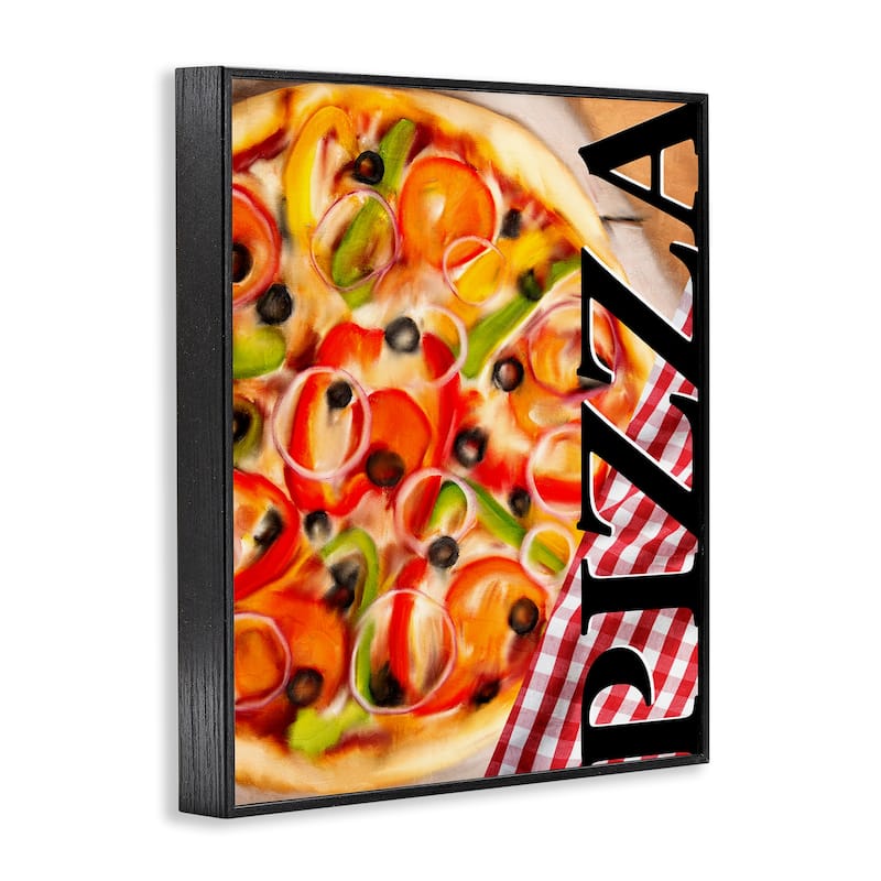 Stupell Gourmet Traditional Pizza Framed Giclee Art Design By Kim Allen