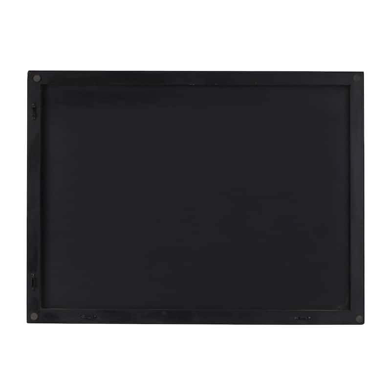 Wood Carved Radial Geometric Wall Decor with Black Frame - Silver or Gold