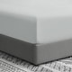 preview thumbnail 7 of 15, Swift Home Double Brushed Microfiber 16-Inch Deep Pocket Single Fitted Sheet California King - Light Grey