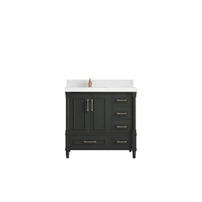 Willow Collections 36 in. W x 22 in. D Aberdeen Left Offset Sink Bathroom Vanity with Countertop