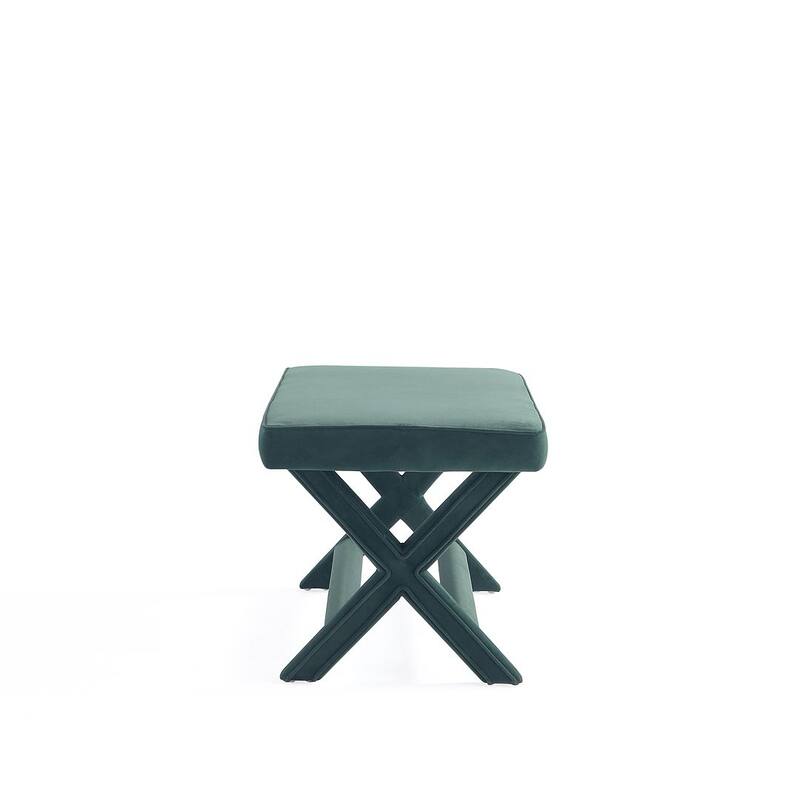 Manhattan Comfort Abigail Mid-Century Modern Velvet Upholstered Bench