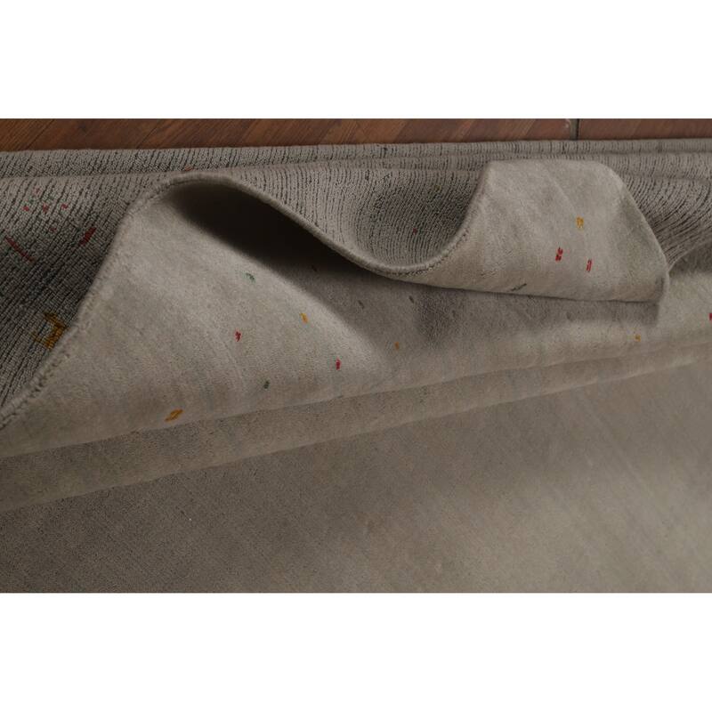 Tribal Gabbeh Oriental Area Rug Handmade Silk Carpet - 9'4" x 11'9"