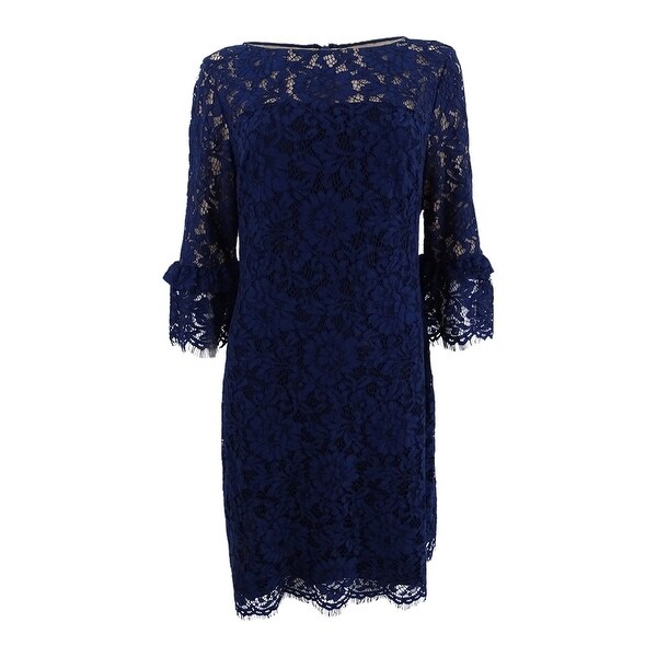 ralph lauren lace bell sleeve dress