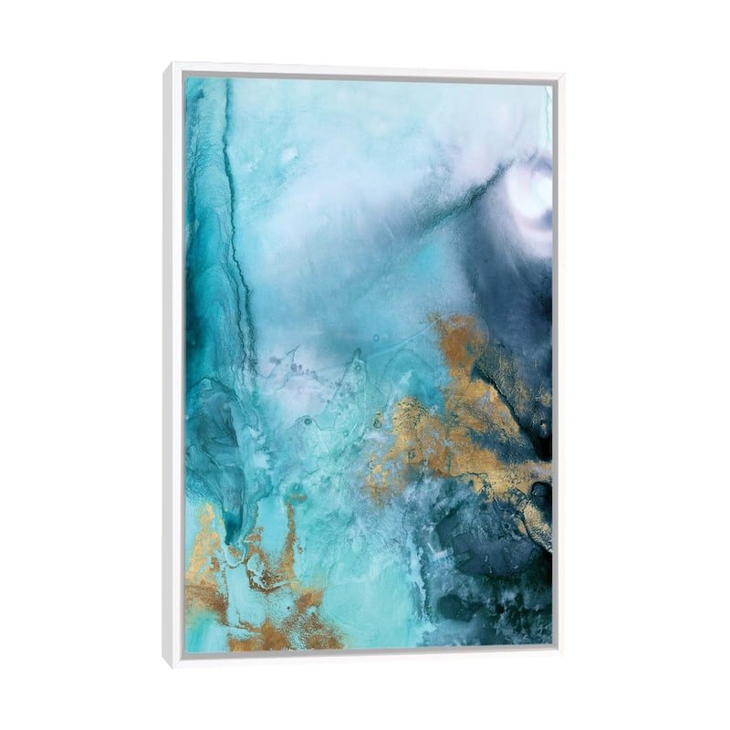 iCanvas "Gold Under The Sea I" by Eva Watts Framed Canvas Print - White - 40x26