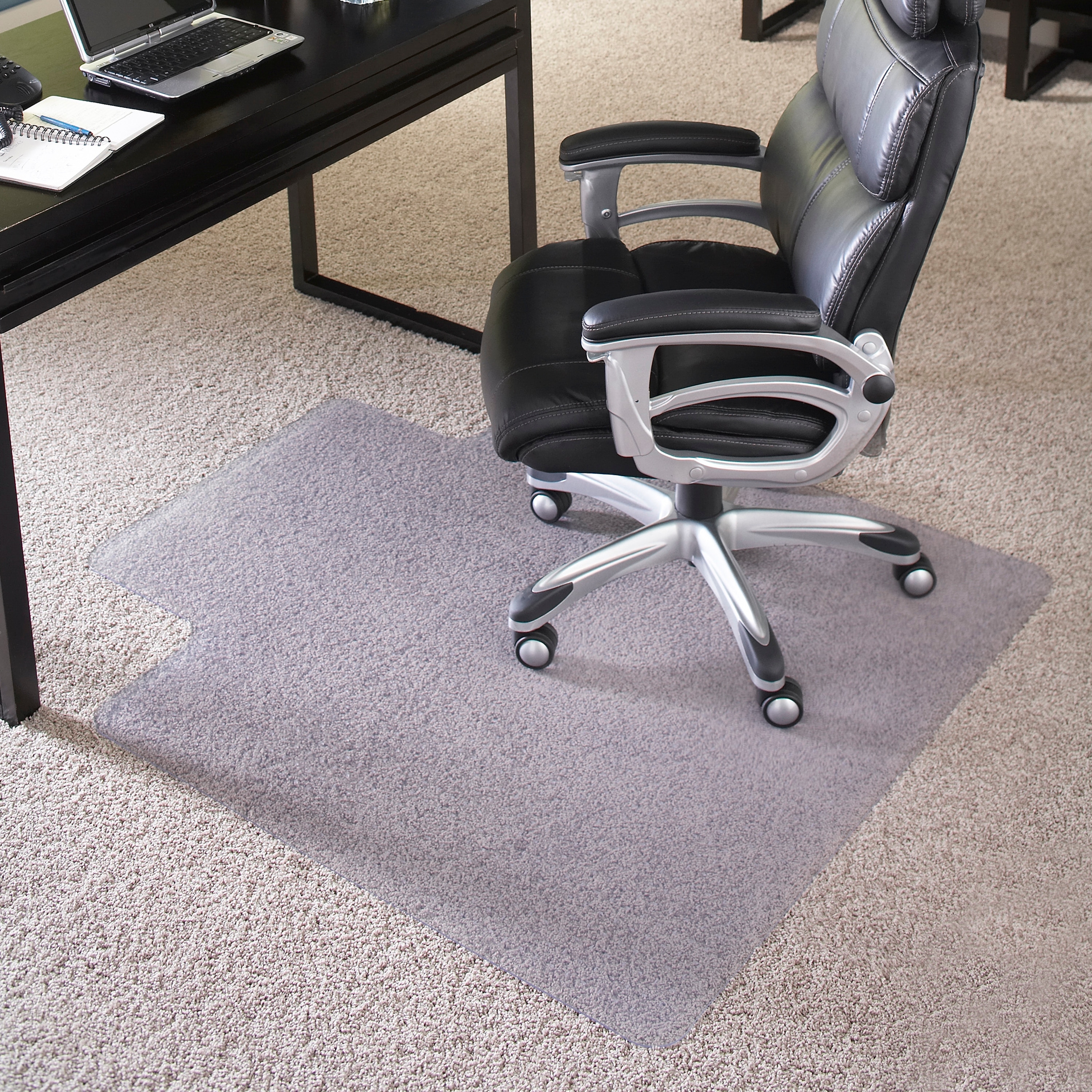 36" x 48" Big & Tall 400 lb. Capacity Carpet Chair Mat with Lip