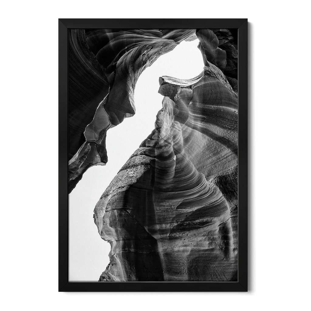 Black Arizona Series - Antelope Canyon Natural Wonder IV Premium Framed Poster by Philippe Hugonnard