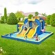 preview thumbnail 2 of 8, Bouncy House with Dual Slide,Water Guns and Trampolines