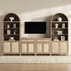 preview thumbnail 6 of 22, Ingenious Arc - Topped Multifunctional Storage Bookcase 2-Piece - Beige