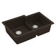 preview thumbnail 35 of 56, Karran Undermount Large/Small Bowl Quartz Kitchen Sink - 32" x 21.25" x 9" - 32" x 21.25" x 9"