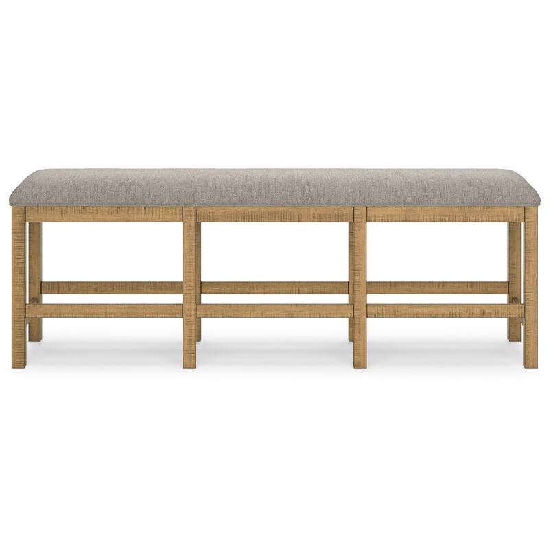 Signature Design by Ashley Havonplane Brown/Gray 72" Counter Height Dining Bench - 72.5" W x 17.5" D x 25.63" H