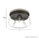 preview thumbnail 9 of 12, Hunter Devon Park 3-Light Flush Mount Ceiling Light - Clear Glass - Farmhouse, Rustic, Transitional