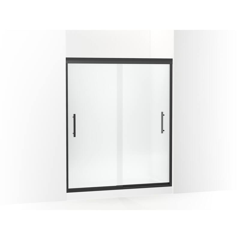 Sterling Finesse 70-1/16" High x 59-5/8" Wide Sliding Framed Shower - Matte Black Frame Finish with Frost Clear Glass