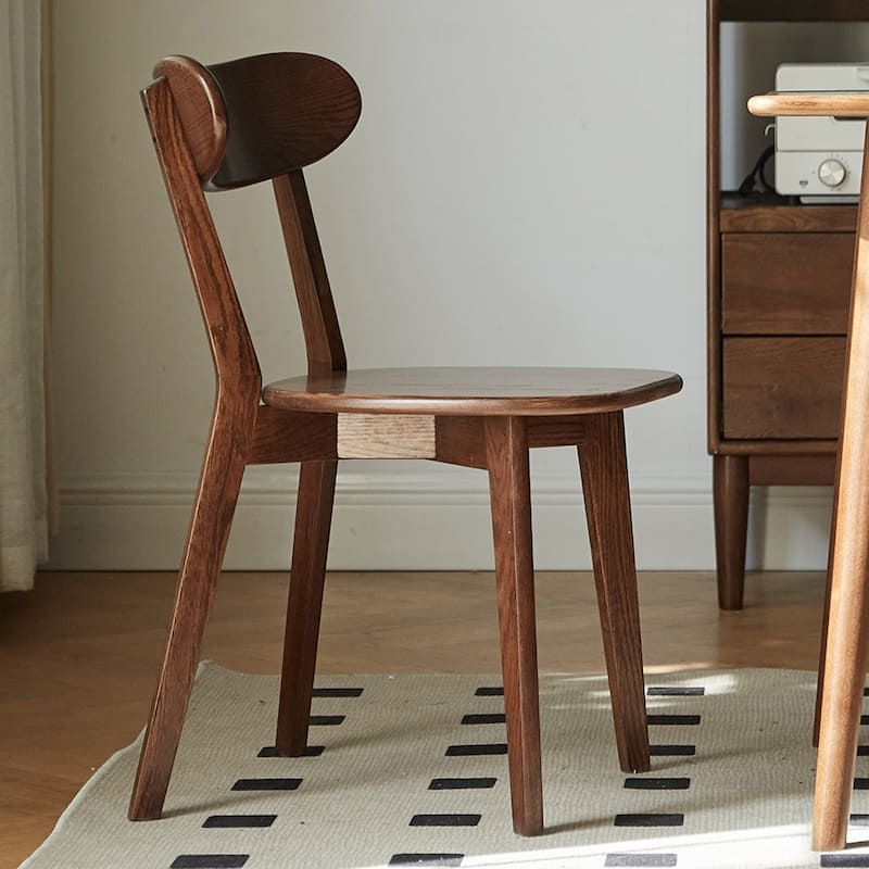 Wood Dining Chairs, Solid Oak Wood Chairs w/ Backrest & Seat