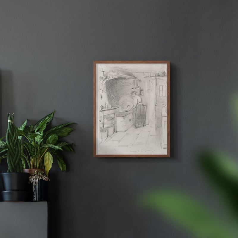 Vintage Sketch LIV -Framed Print